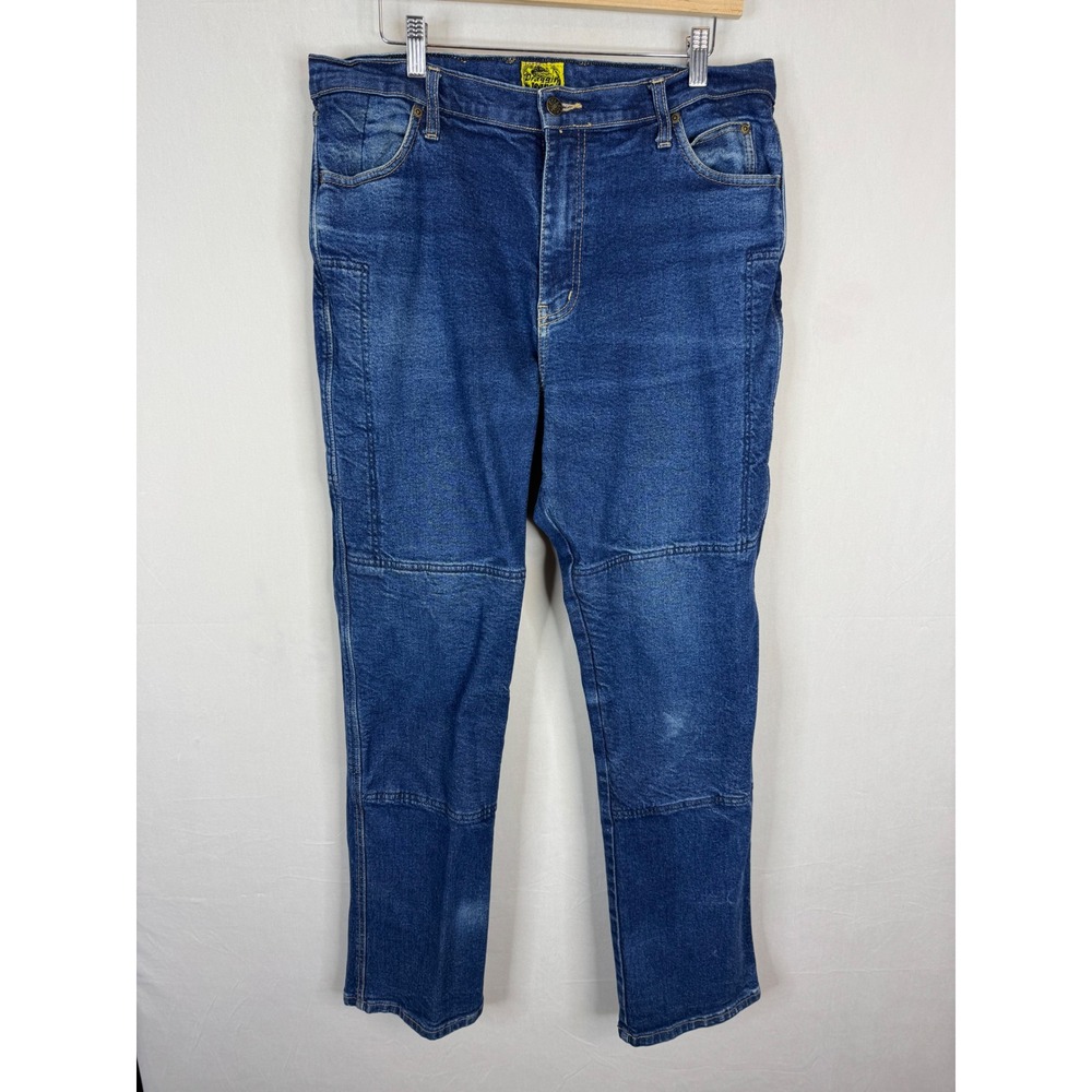 Draggin Jeans Blue Kevlar Lined Motorcycle Riding Pants Size 34X32 Tagged 18